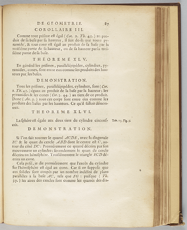 Page 87 from the 1731 Élémens de Mathématiques by Pierre Varignon.