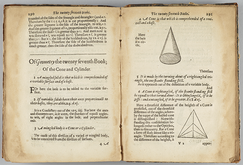 Pages 290-291 from Peter Ramus's 1580 Arithmeticae libri duo: Geometriae septem et viginti