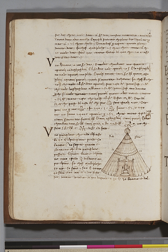Second folio from Trattato dell'abbaco by Paolo Dagomari, 1339