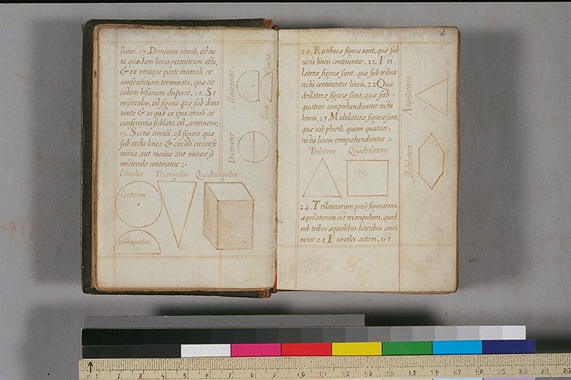 Folios 3v-4 of Italian edition of Euclid's Elements, circa 1510
