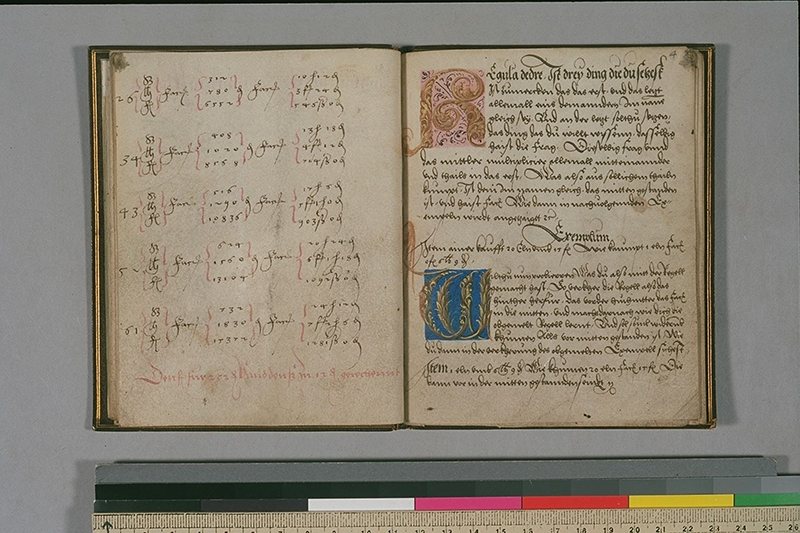 Two more pages from arithmetic book by Johann Neudörffer, circa 1530 