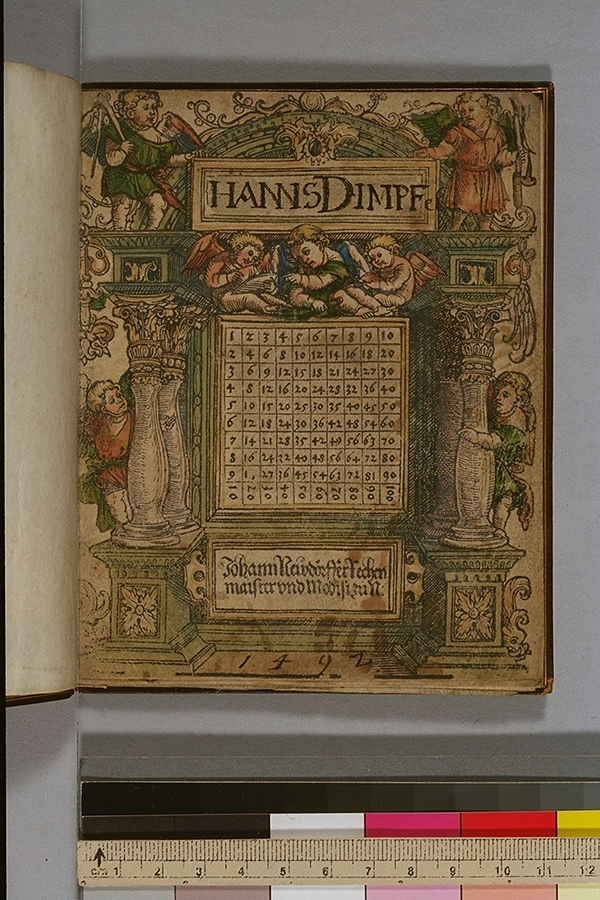 Title page of arithmetic book by Johann Neudörffer, circa 1530 