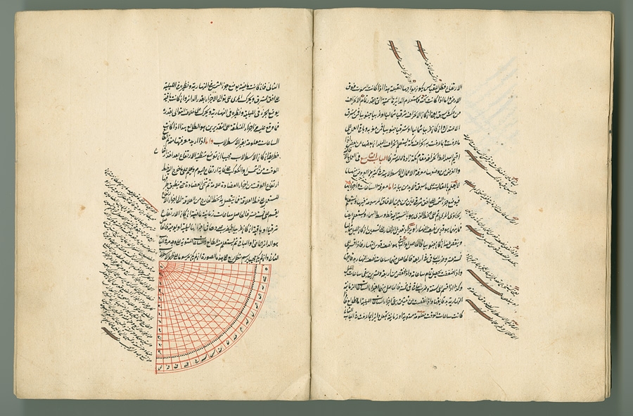 Pages from an 18th-century Arabic treatise on the astrolabe.