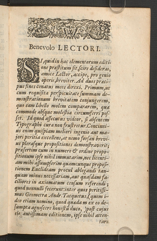 First page of Euclidis Elementorum by Isaac Barrow, 1678