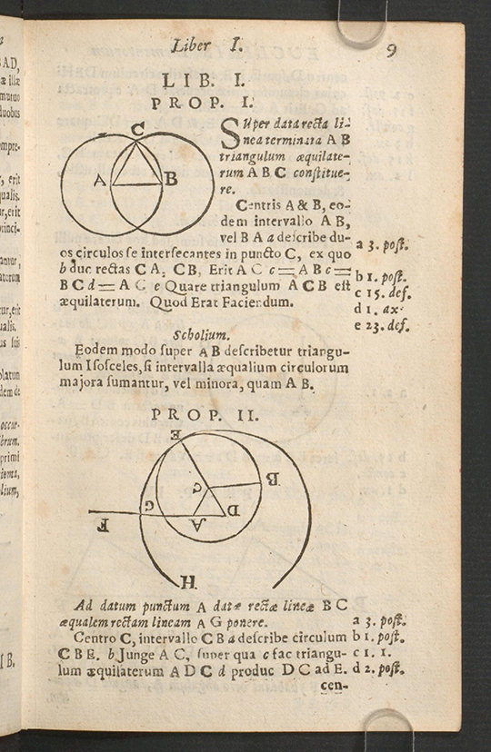 Page 9 of Euclidis Elementorum by Isaac Barrow, 1678