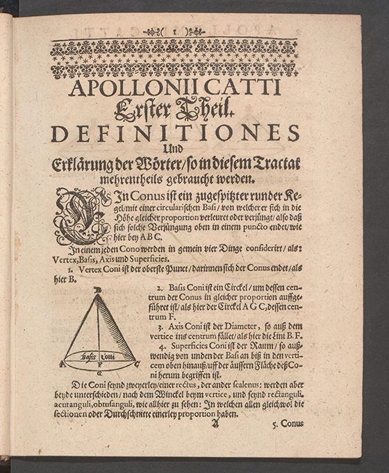 Page 1 of Apollonius Cattus oder ... Geometriae by Benjamin Bramer and Jost Burgi, 1684
