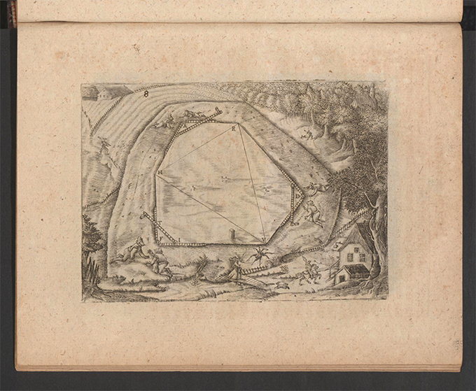 Plate 8 from Part 3 of Apollonius Cattus oder ... Geometriae by Benjamin Bramer and Jost Burgi, 1684