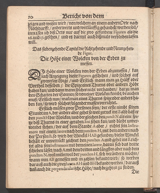 Page 20 from Part 3 of Apollonius Cattus oder ... Geometriae by Benjamin Bramer and Jost Burgi, 1684