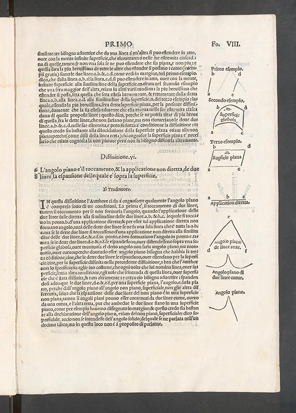 Folio VIII of Tartaglia's 1543 Euclid