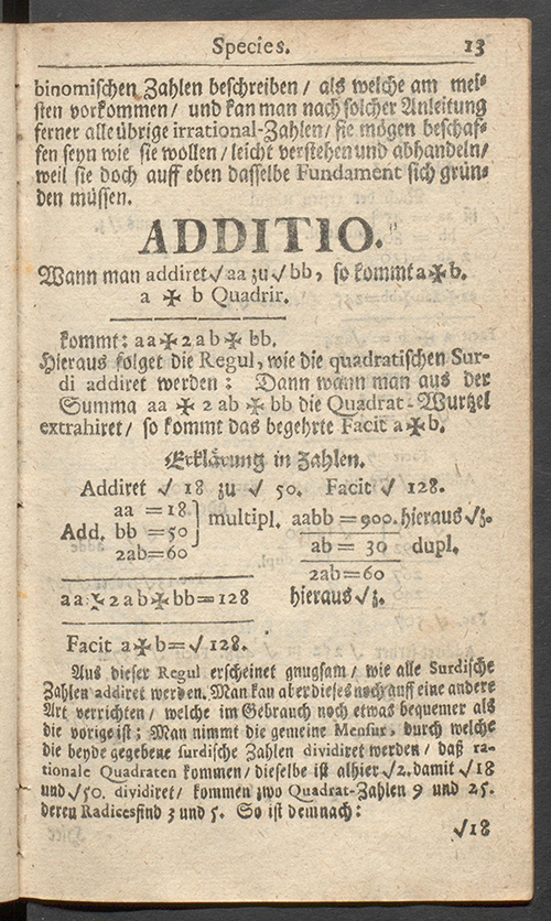 Page 13 of Deliciae Mathematicae by Paul Halcken, 1719