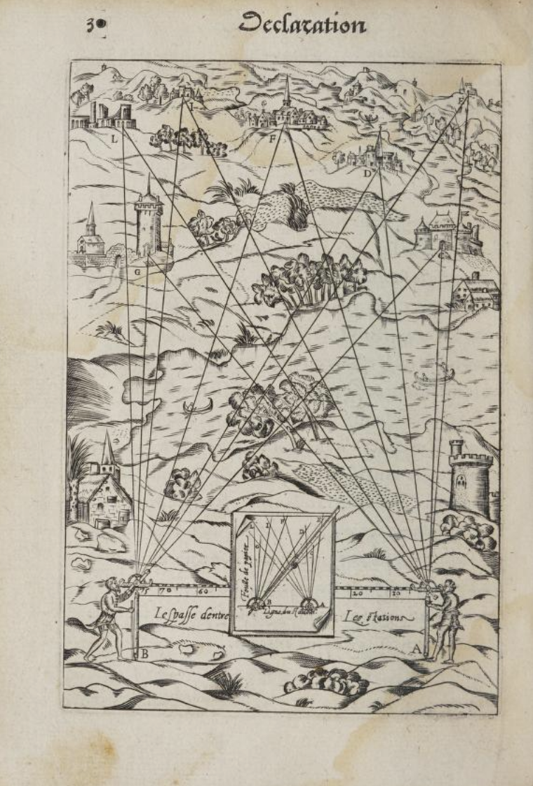 Page 30 from Philippe Danfrie's 1597 Declaration de l'usage du Graphometre.