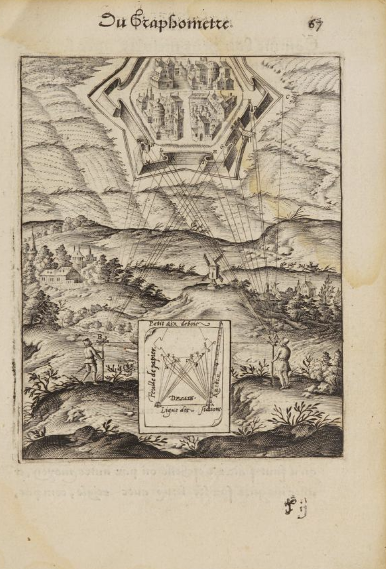 Page 67 from Philippe Danfrie's 1597 Declaration de l'usage du Graphometre.