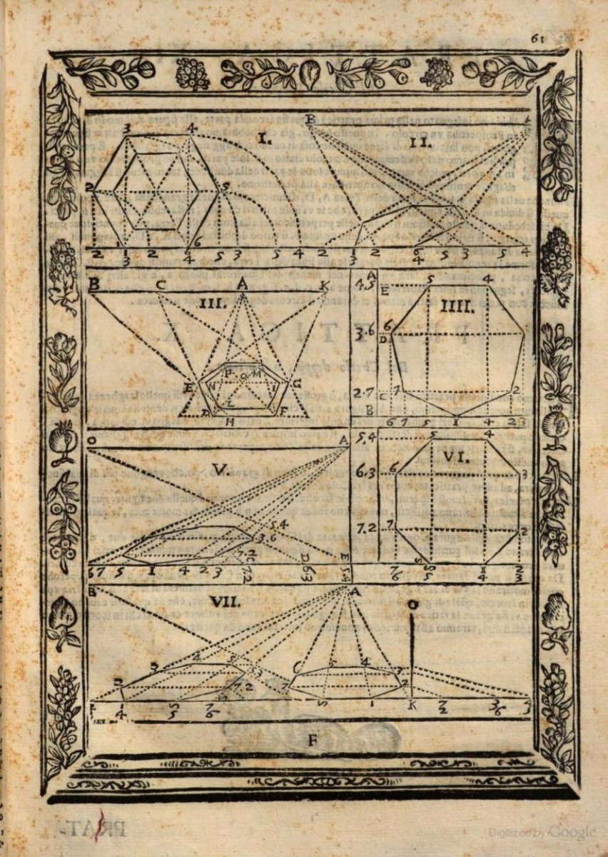 Page 61 from a 1683 printing of Giulio Troili’s Paradossi per pratticare la prospettiua senza saperla.