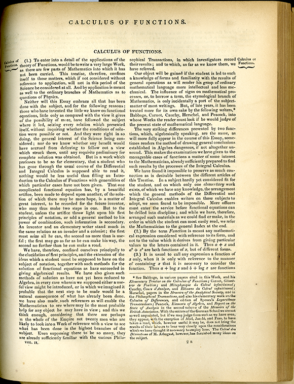 Page 305 on Calculus of Functions from the Encyclopedia of Pure Mathematics, 1847