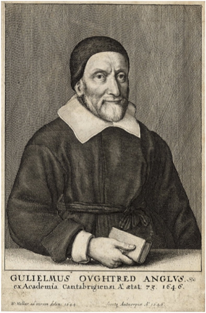 Portrait of William Oughtred, frontispiece for Key to the Mathematicks.