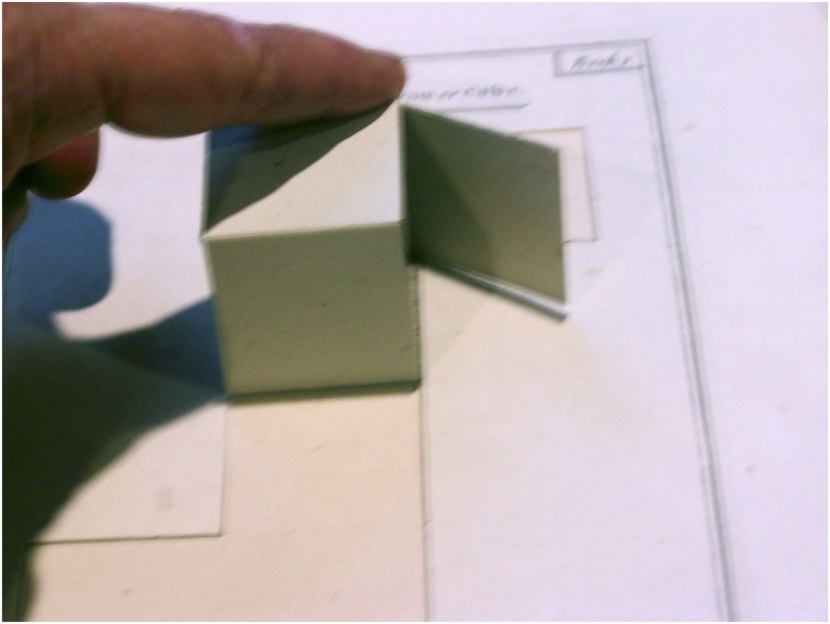 Folded-up cube from Cowley's Solid Geometry.