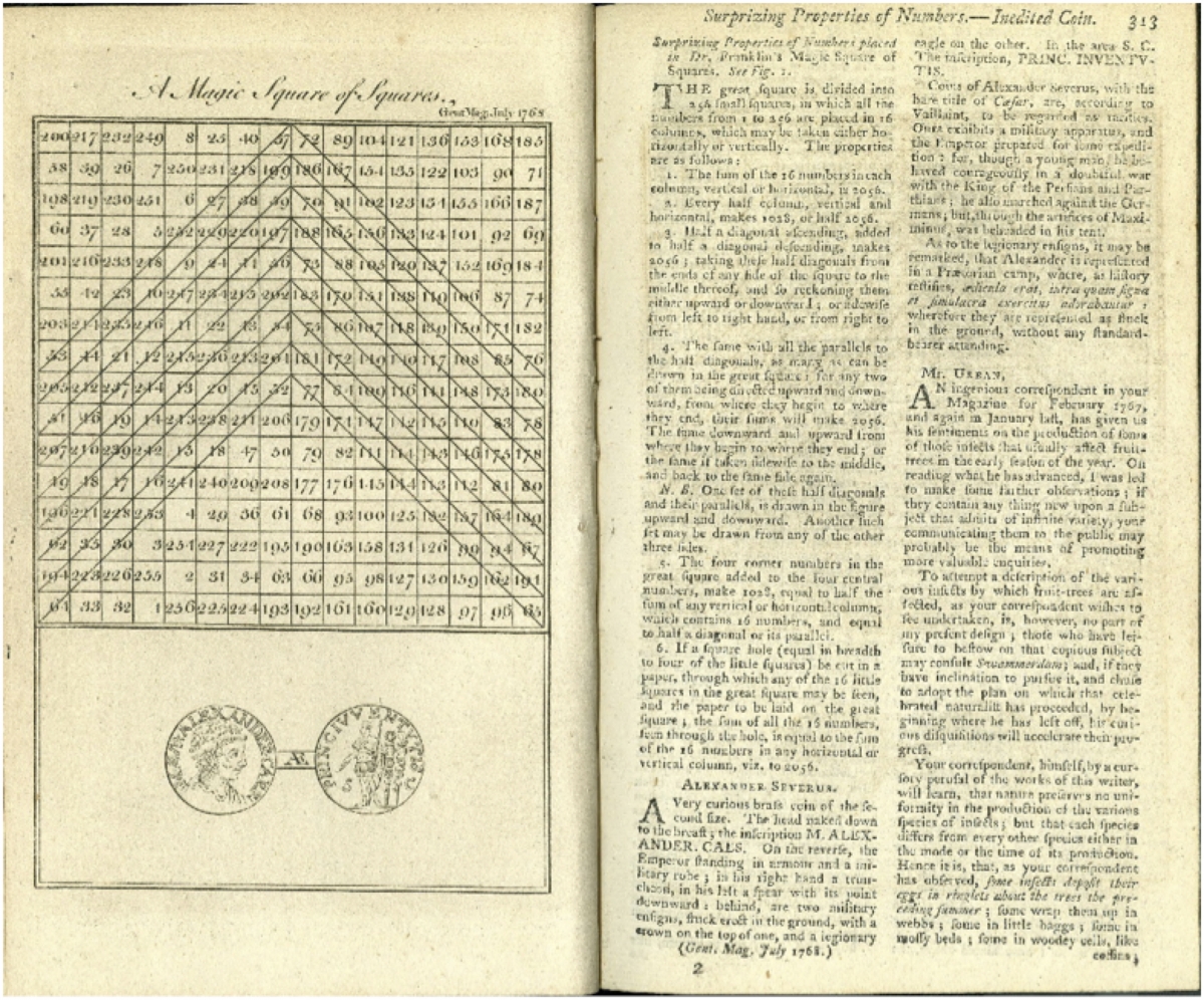 Pages 312-313 from July 1768 Gentleman's Magazine.