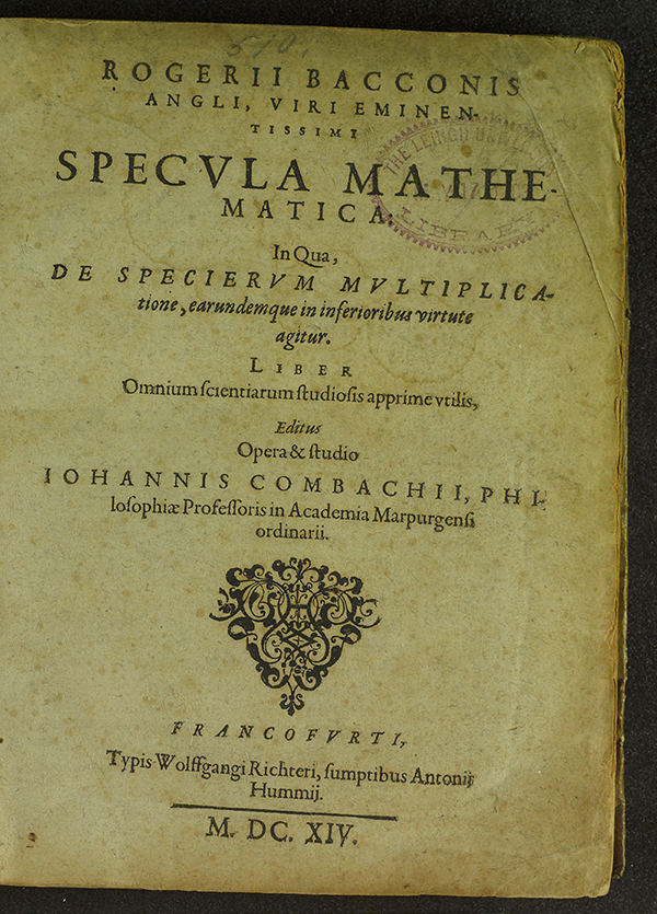Title page: Specula