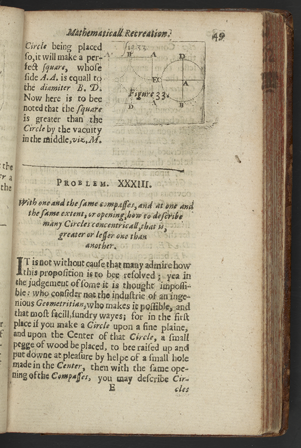 Page 49 of  Mathematicall Recreations, 1633
