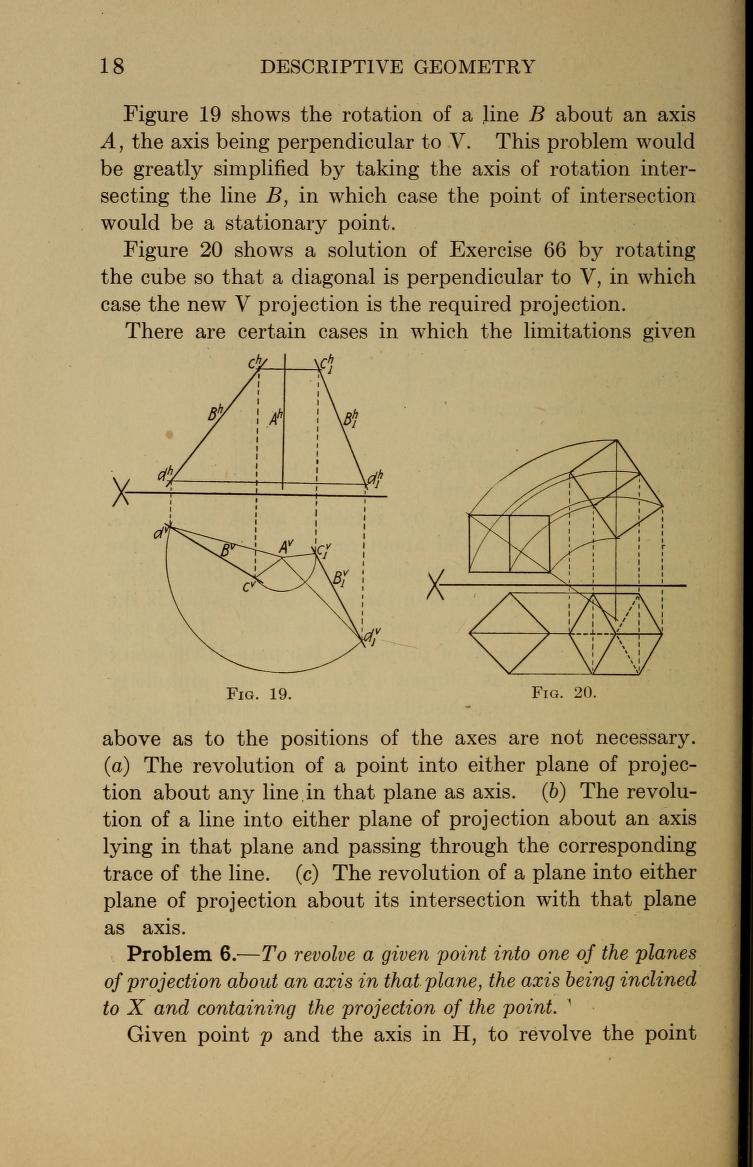 Page 18 of Descriptive Geometry by William L. Ames and Carl Wischmeyer.