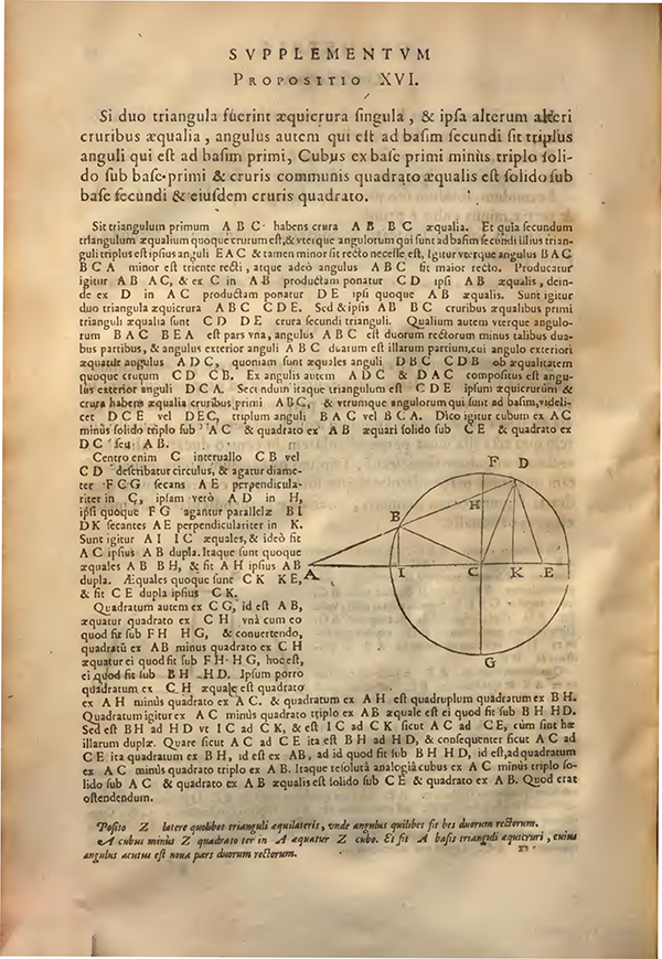 Proposition XVI from Supplementum Geometriae by Francois Viete, 1593