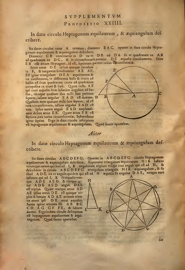 Proposition XXIIII from Supplementum Geometriae by Francois Viete, 1593
