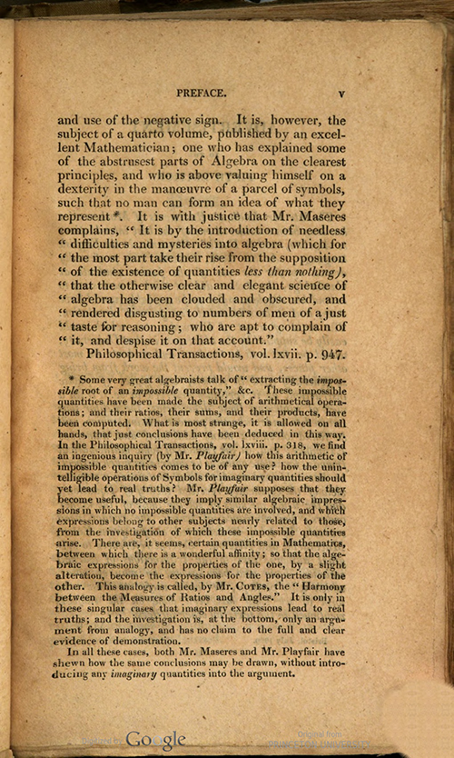 Third page of Preface to Rudiments of Mathematics by William Ludlam, 1809 edition