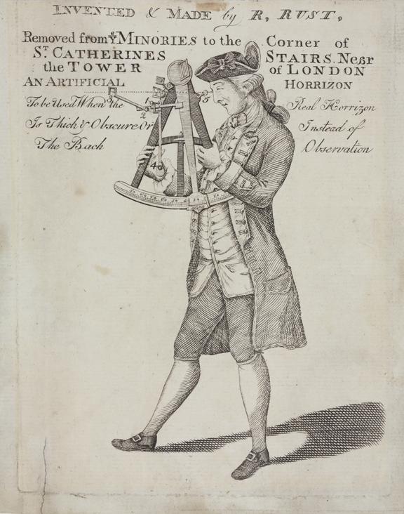 Advertisement for mathematical instruments, 1752-1785.