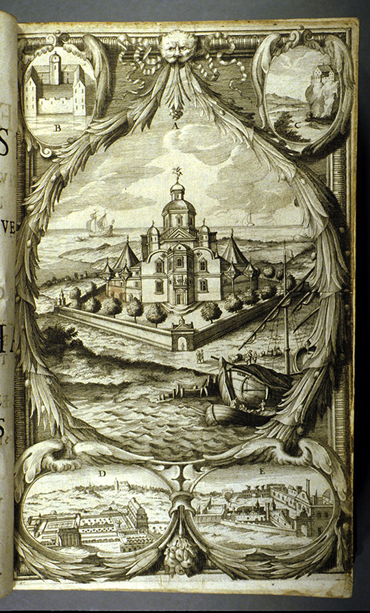 Frontispiece of Historia caelestis by Albert Curtz, 1666
