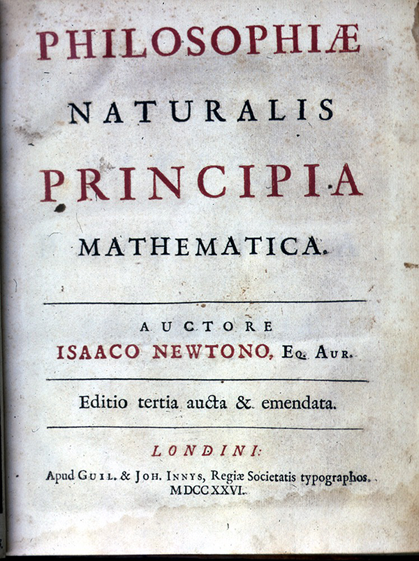 Title page of Philosophiae Naturalis Principia Mathematica by Isaac Newton, third edition, 1726