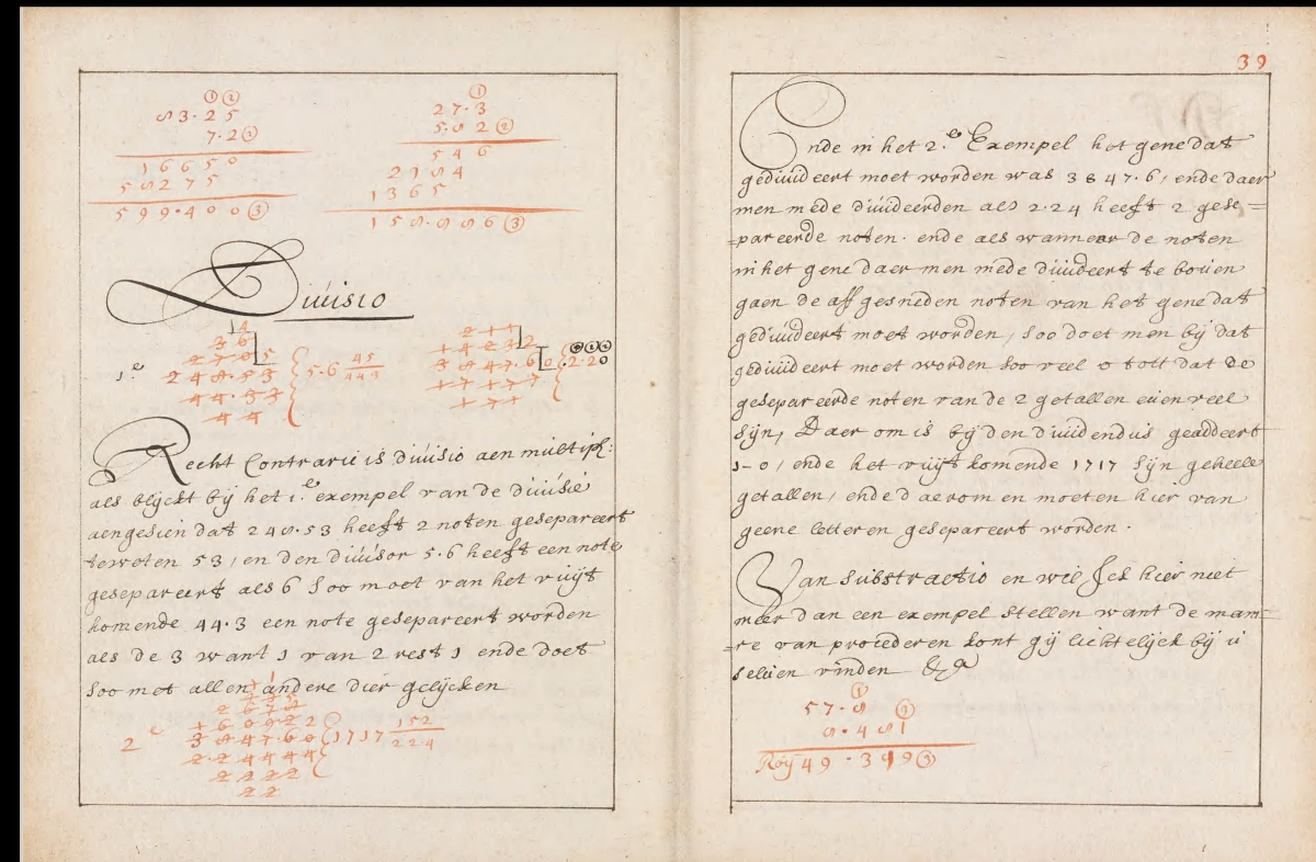 Folio 39 of Gheometria oft de konste van Landt te meten manuscript.