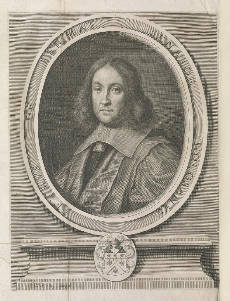 Portrait from Fermat's 1679 Varia Opera Mathematica.