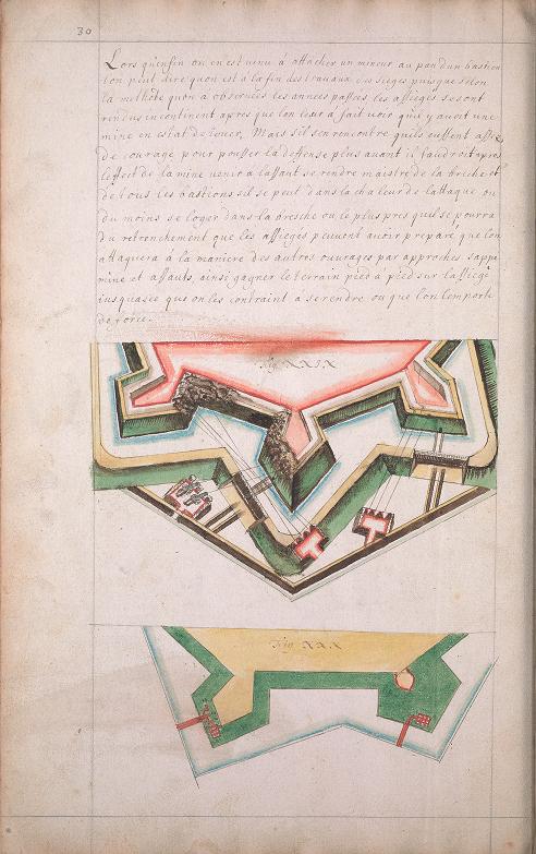 Folio 40 from Jacques Chauvet's Petit traitté de la fortification moderne.