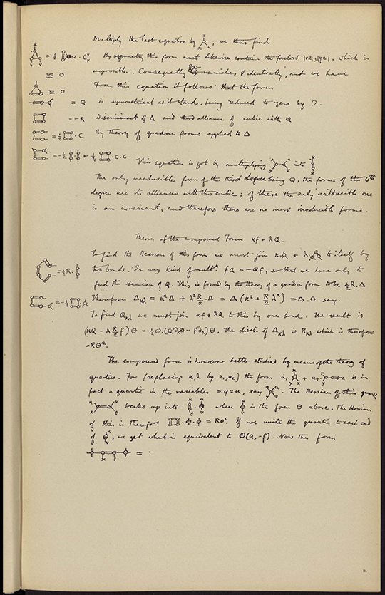 A second facsimile of handwritten manuscript from Mathematical Fragments by William Clifford, 1881
