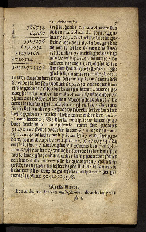 Page 7 of  Manuale arithmetice et geometrie practice by Adriaan Metius, 1634