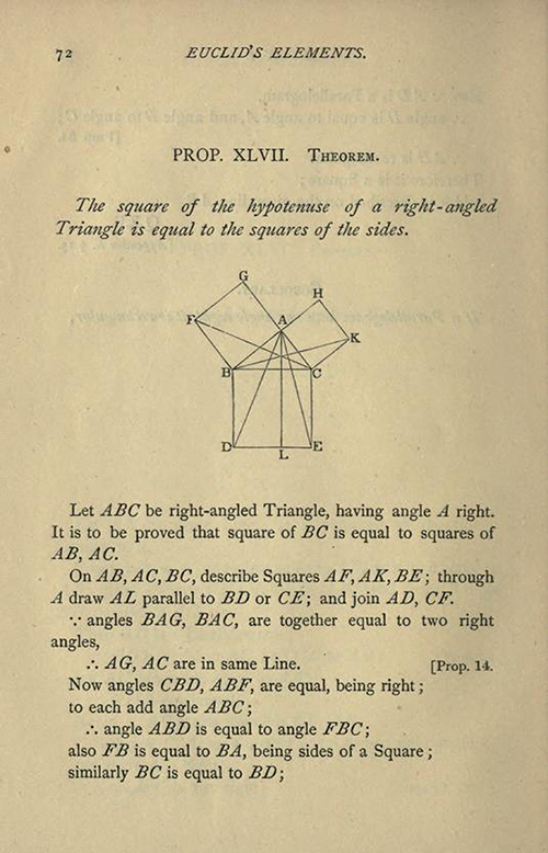 Page 72 from Euclid Books I, II, second edition by Charles Dodgson, 1883