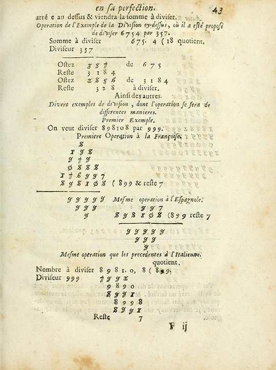 Page 43 from 1690 edition of The Arithmetic in its Perfection.