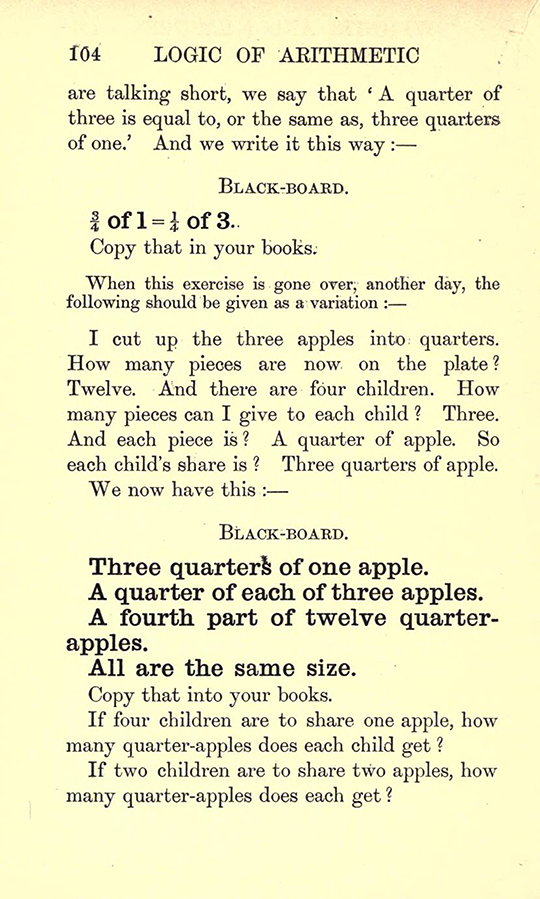 Page 104 from Lectures on the Logic of Arithmetic by Mary Boole, 1903
