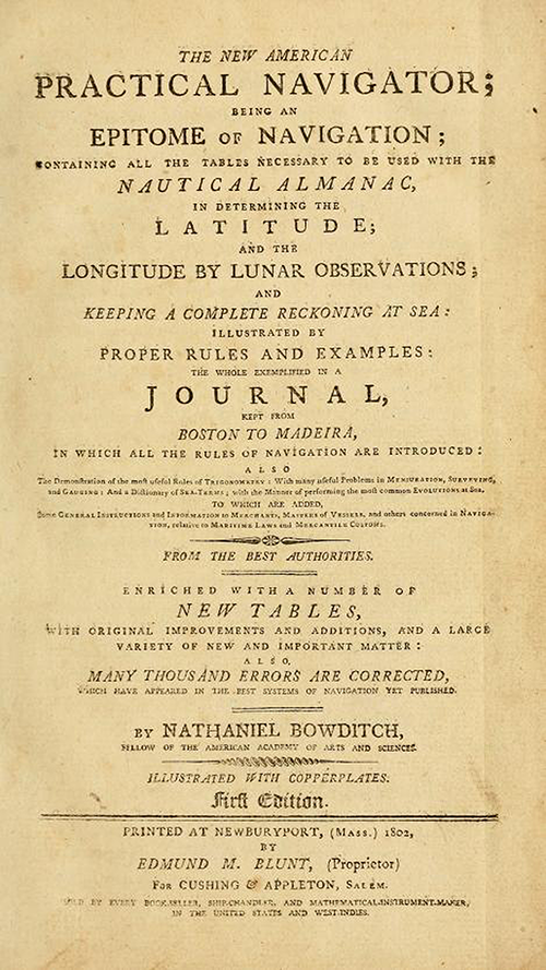 Title Page for The New American Practical Navigator by Nathaniel Bowditch