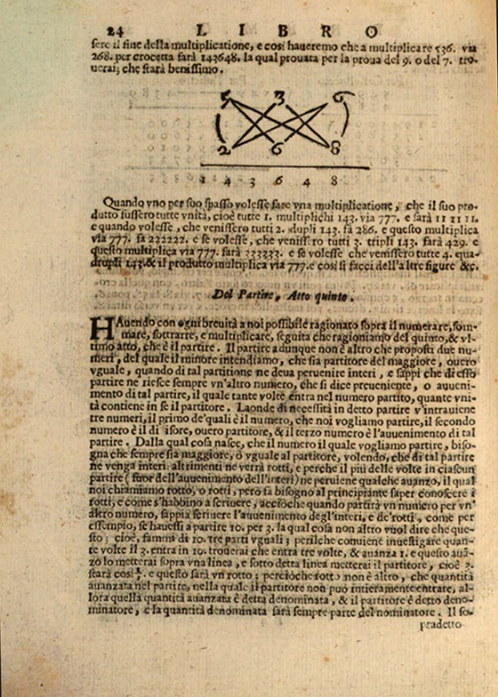 Page 24 of Pratica d’arithmetica e geometria by Lorenzo Forestani, 1682