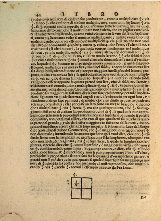 Page 44 of Pratica d’arithmetica e geometria by Lorenzo Forestani, 1682