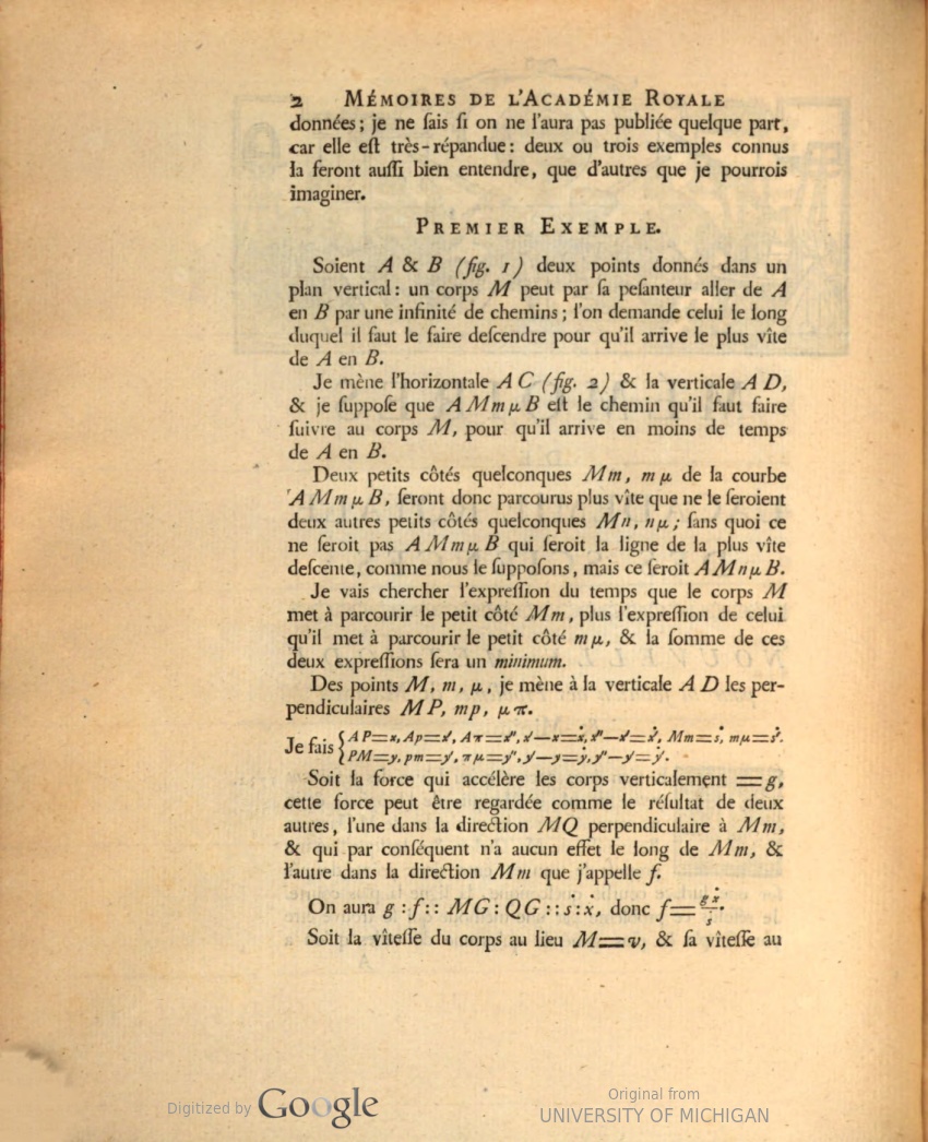 Second page of the first research paper in Alexis Fontaine's 1770 Traité de calcul différentiel et intégral.