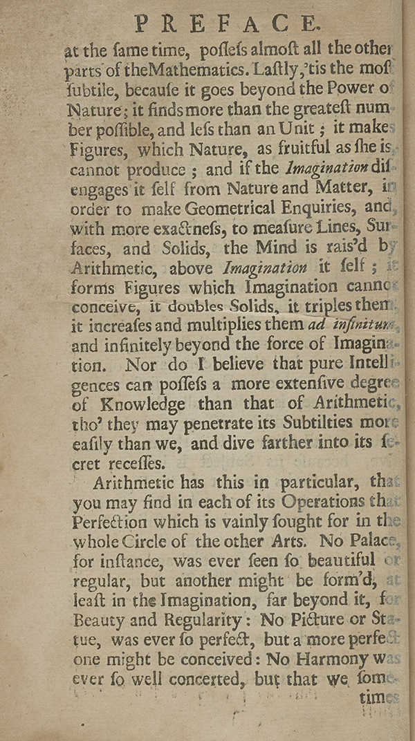 Page 23 of A Complete Course of the Mathematicks (1712).
