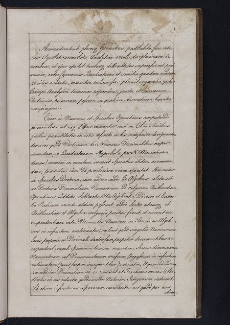 First page of manuscript copy of Newton’s Artis analyticae specimina.