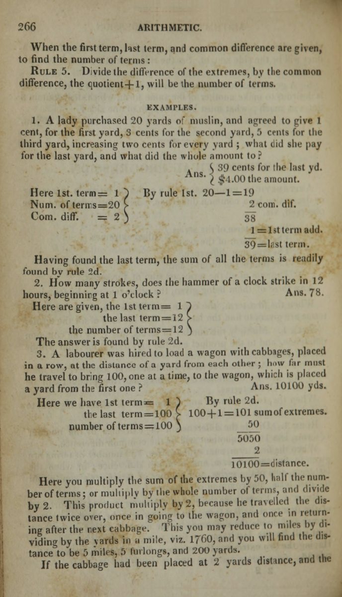 Page 266 from Joab Cooper's 1830 The Scholar's Assistant.