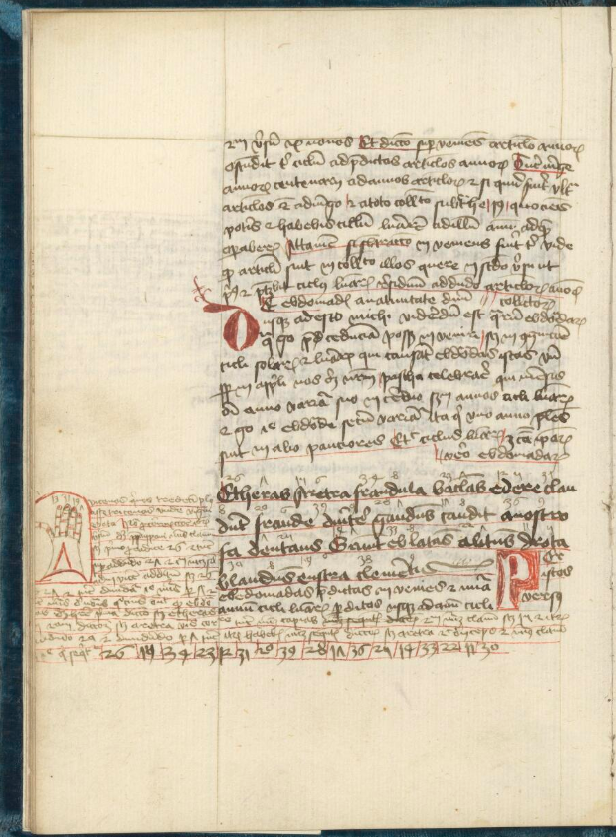 Page from 1443 manuscript copy of Computus chirometralis by John of Erfurt.