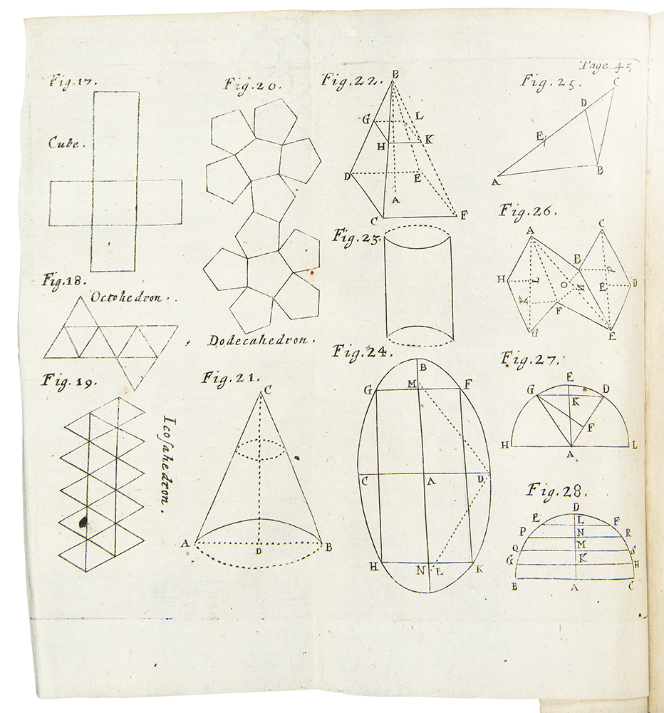 Geometry plate from John Newton's 1694 Cosmographia.