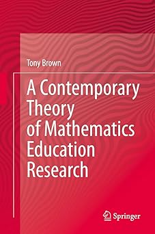 Cover of the book titled "A Contemporary Theory of Mathematics Education Research" by Tony Brown. The background features a red gradient with abstract wavy patterns, and the Springer logo is displayed at the bottom right.
