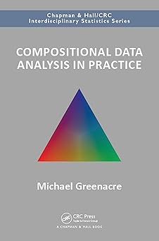 Cover of 'Compositional Data Analysis in Practice' by Michael Greenacre, featuring a minimalist design with the title and author's name prominently displayed on a solid background.