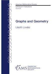 Cover of 'Graphs and Geometry' by László Lovász, featuring a minimalist design with the title and author's name prominently displayed on a solid background.